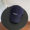 Fashion Hat Korean Four Seasons Versatile Big Head Circumference Face Embroidery Wide Brim Shade Baseball Cap Hat Fashion Casual Men's Blue