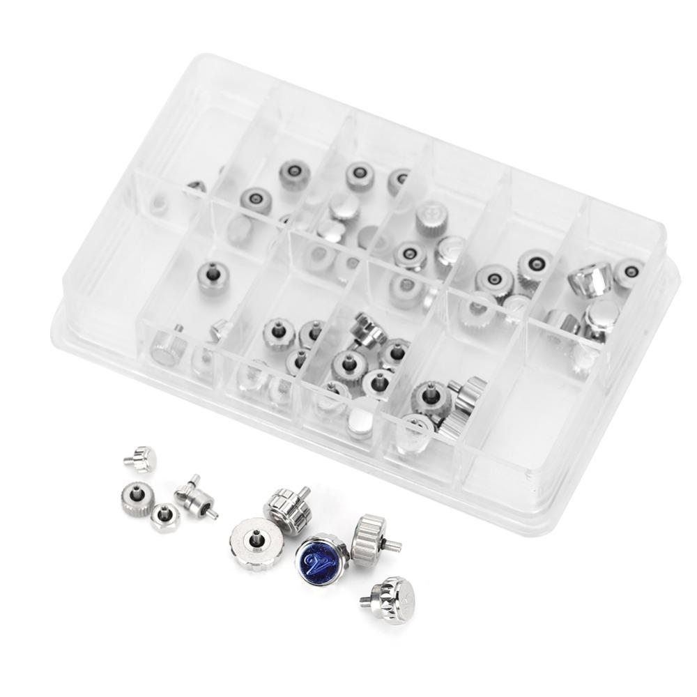 Silver Chronograph Button Stainless Steel Watch Replacement Watch Crown All Types Watches