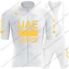 Weißes Team Fahrradtrikot Set Herren Fahrradbekleidung Sets Sommer Rennrad T-Shirts Anzug Fahrrad Trägerhosen MTB Trikot