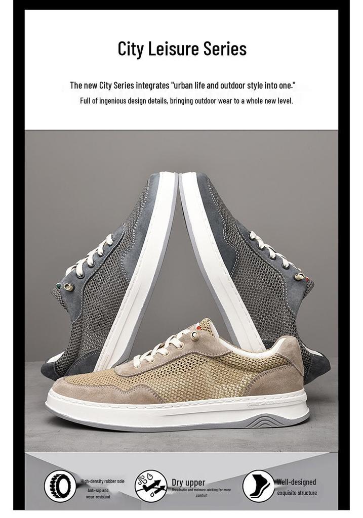 Spring/Summer Men's Mesh Lace-up Breathable Casual Shoes