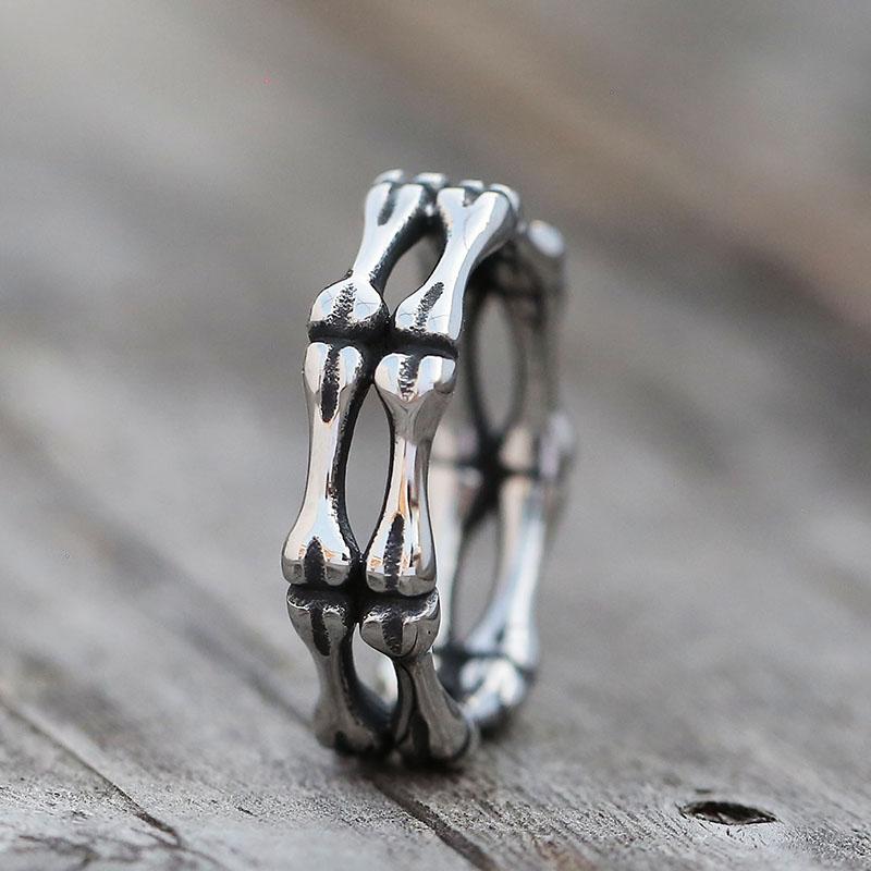 

Cool Punk Stainless Steel Fishbone Ring for Man Vintage Style Classic Rvs Wedding Band Casual Sport Sieraden Boyfriend Gift 7