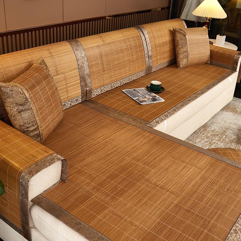 Summer Bamboo Mat Sofa Cushion Non-Slip Mat Seat Cushion Bamboo Cushion Summer Living Room Solid Wood Seat Cushion Bamboo Cushion