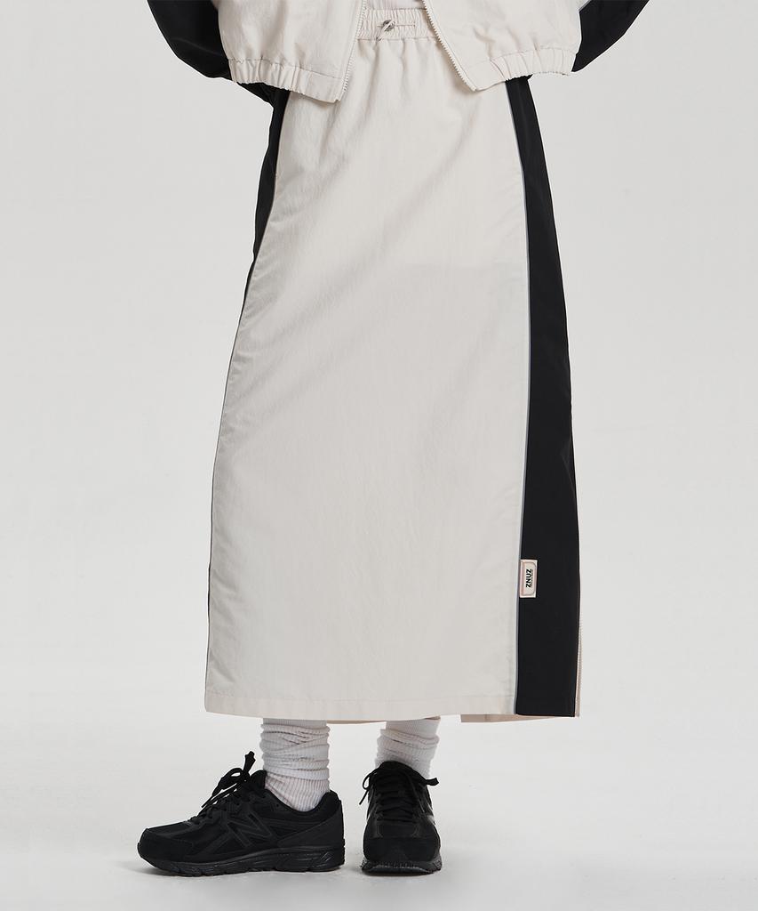 Jenyujeu Jet-Up String Long Skirt - Light Beige