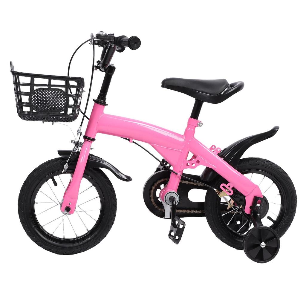 Rowerek dla malucha 12 cali Kolor różowy Regulowana wysokość siedziska i kierownicy 3 10 lat Rowerek treningowy dla dzieci do użytku na zewnątrz