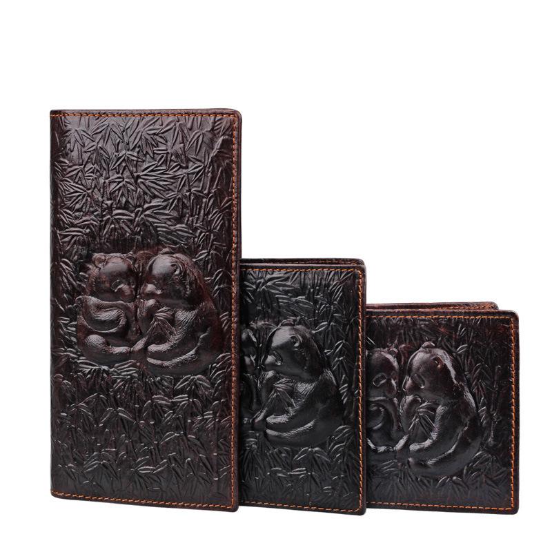 Men’s Retro Genuine Leather Wallet - Hand-Embossed Crocodile Pattern, Long, Large Capacity, Multi-Card Slots.