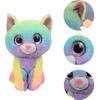 Cassidy Rainbow Cat Plush Toy Colorful And Soft Stuffed Animal For Kids' Birthdays