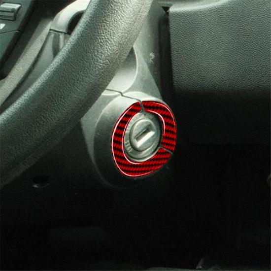 Red Carbon Fiber Ignition Switch Frame Cover Trim For RAM ProMaster/Fiat Ducato