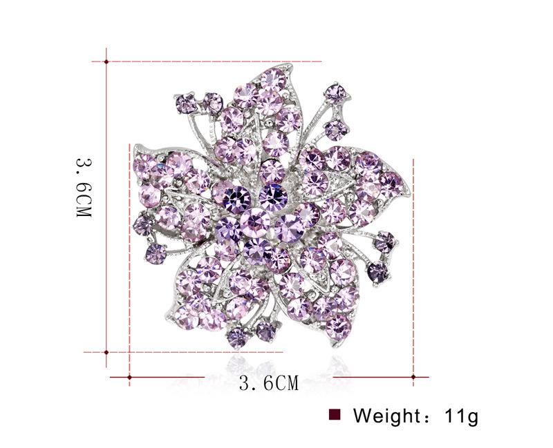 Delicate Rhinestone Bauhinia Flower Women's Brooch Pin Party Girls Clothing Ornament Accessories Gifts