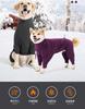 Hunde Wintermantel - Weich Warm, Winddichtes Fleece Hunde Sweatshirt - Rollkragen Ganzkörper-Einteiler zum Spazierengehen, Wandern, Reisen, für zu Hause