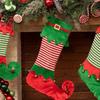 Hanging Elf Christmas Stockings Red/Green Christmas Tree Decorations Fairy Elf Stocking  Party