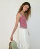 RONRON Sheer Pattern String Long Skirt Clover White