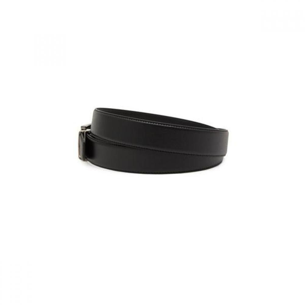 Daks Black Leather Buckle Dd Logo Belt Dbbe2e045bk