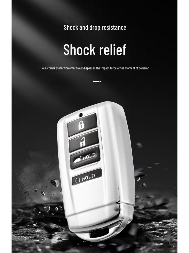 Honda Acura RDX RLX MDX CDX Nyckelskydd med Guld Kant - Passar TLX-L NSX Modeller