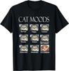 Cat Moods Funny Graphic Tee Men Women Cotton Short Sleeve Casual Round Neck T-Shirt