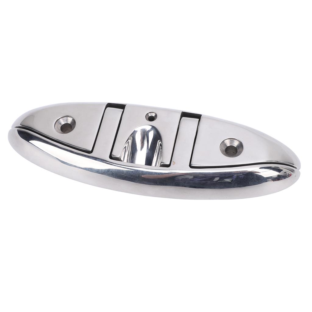 8in Boat Tie Down Cleat 316 Stainless Steel Highly Polished Rustproof Folding Dock Cleat for Marine Yacht RV