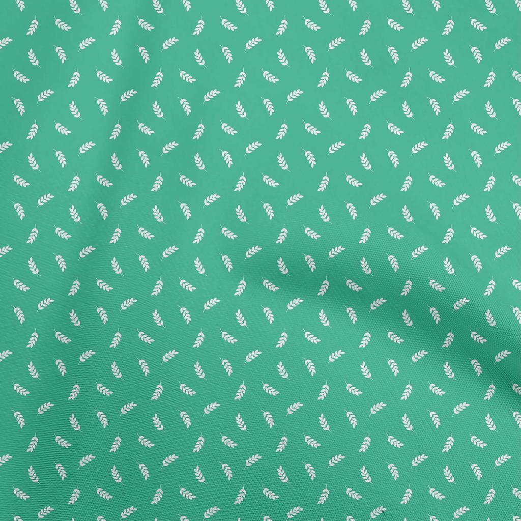 oneOone Cotton Flex Green Fabric Leaves Sewing Material Print Fabric By The Yard 40 Inch