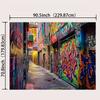 2D Vibrant Street Graffiti Backdrop Urban Alleyway Party Banner