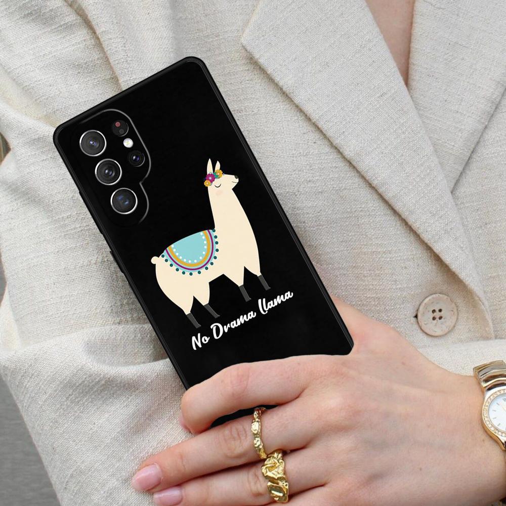 cute no drama llama lama Cell Phone Case for Samsung Galaxy S26 Ultra S25 S24 S23 S22 S21 S20 Note10 Cover