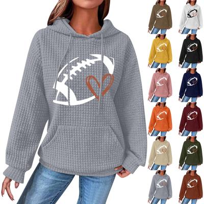 Women's Hoodies Long Sleeve Casual  Print Drawstring Hoodie Sweatshirts For Women Pullover With Pockets