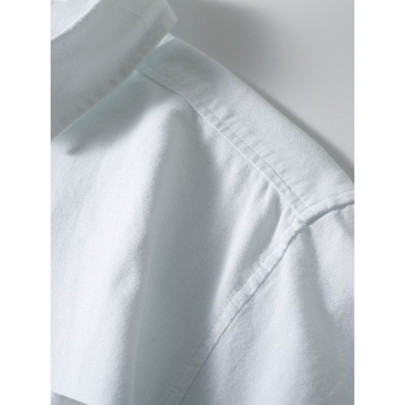 Foreign Trade Export to Domestic Sales Summer Cotton Casual White Shirt Men's Short Sleeve Outerwear New Japan fashion Cotton Shirt