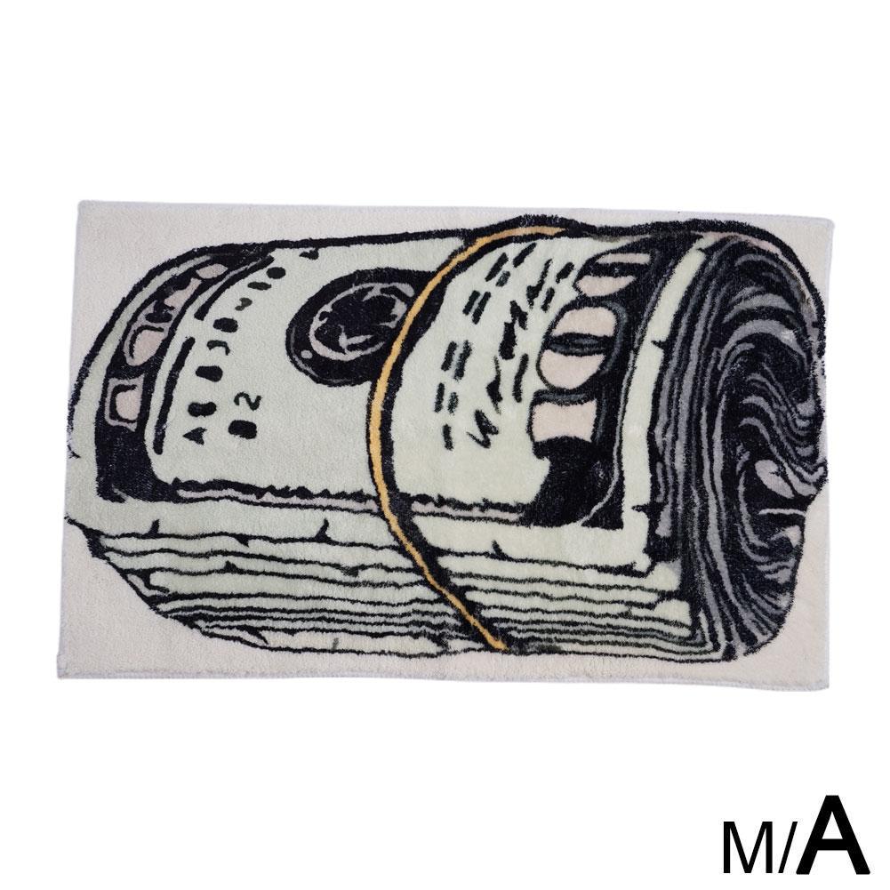 Money Shaped Carpet Creative Personality Imitation Irregular Money Mat Rug Cashmere Door 100 Fl Z2Q0