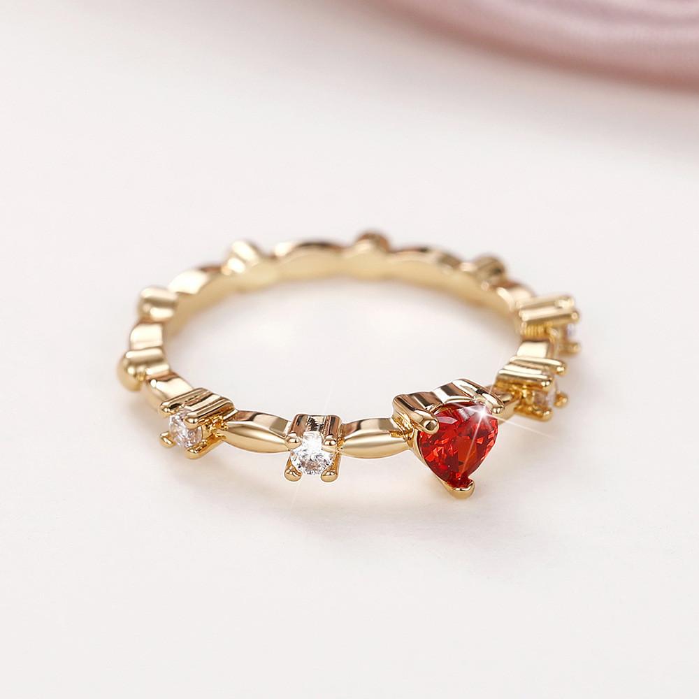 Diamond Set With Zirconia Ring Wedding Banquet Bridal Handmade Gift