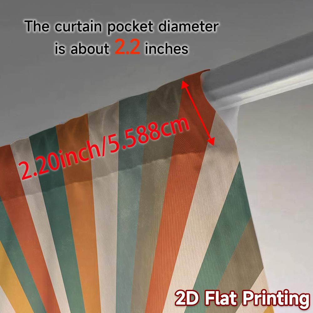 2pcs   2D FLAT PRINTING Curtains (Without Rod) Retro Sunrise(1) Modern Curtain Fabric Yarn Curtains Decorations Outdoor Suitable