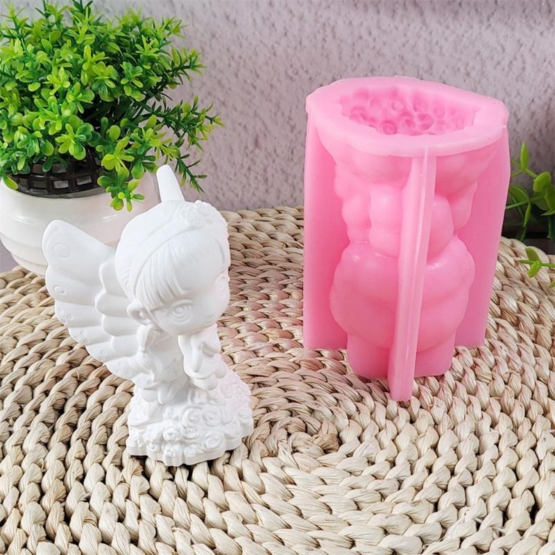 Butterfly Girl Candle Mould Silicone Molds Ornament Molds Castings Molds Handmade Plasters Molds Craft Supplies