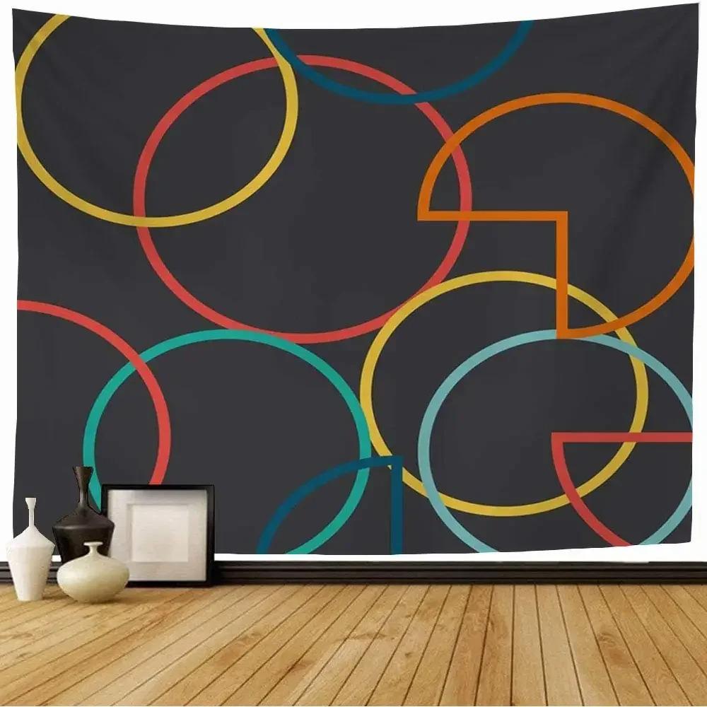 Circular Geometric Pattern Vintage Tapestry Office Living Room Decoration Home Wall Tapestry