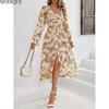 MODIQUE 2025 Summer Plus Size New Women's Sexy Casual Floral Printing Slip Sleeve Cover Long Dress Ladies A-Line Hot V-Neck Dress