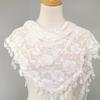 Fashionable Lace Single Color Triangle Tassel Towel Women Veil Pure Color Flower Triangle Scarf Prayer Hijab 160*80Cm