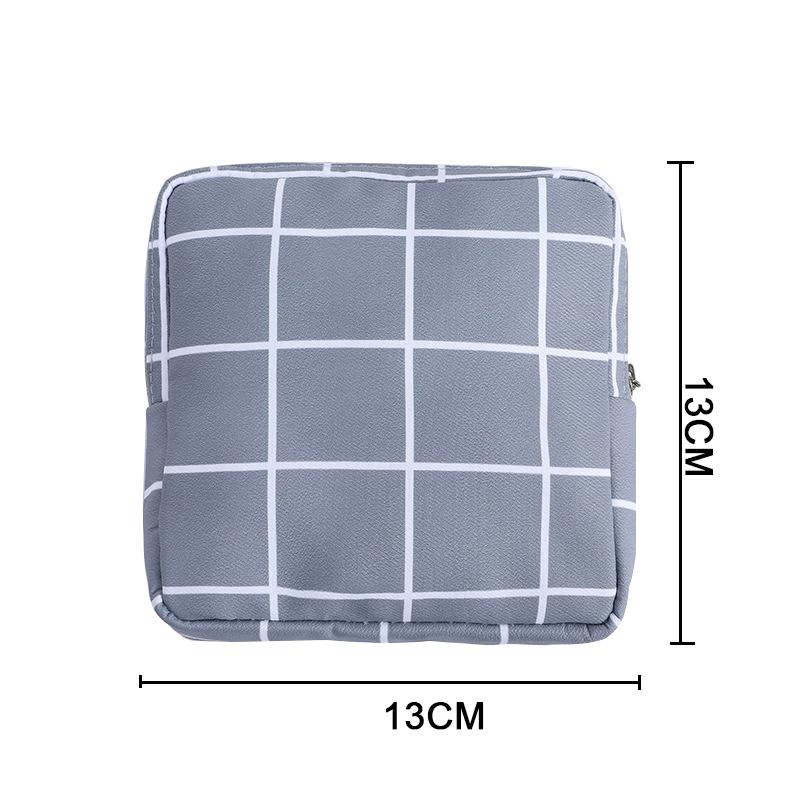 Women Portable Sanitary Napkin Tampon Storage Bag Cotton Travel Makeup Storage Bag Literary Zipper Coin Purse Sundries Storage#w