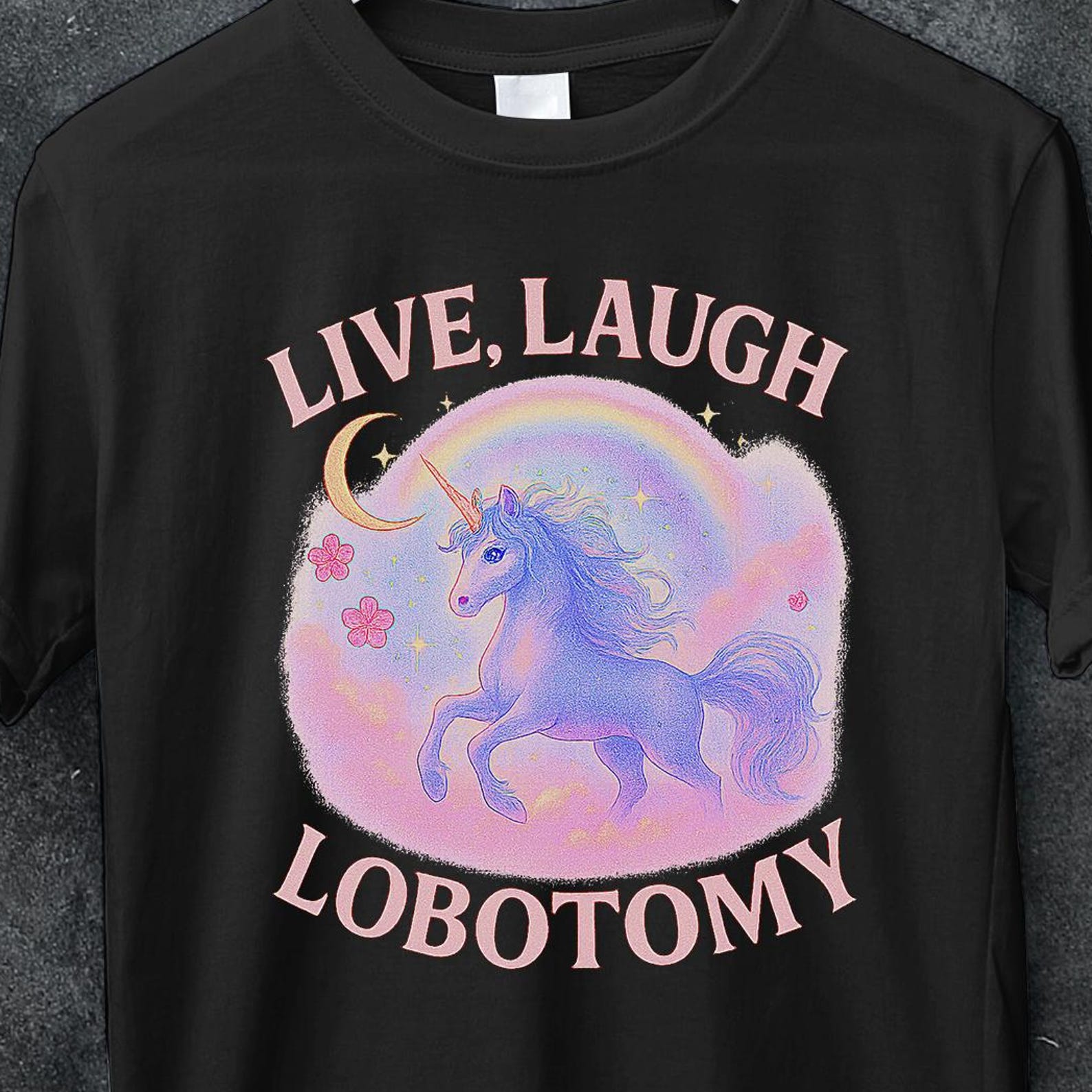 Laugh Lobotomy, Got A Lobotomy At Claire s Shirt, Funny Horse Meme T Shirt, Weird T Shirt, Vintage T-Shirt, Adult Humor Graphic Tee XL