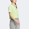Adidas Originals Solid Logo Print Short Sleeve Crew Neck T-Shirt Women Tops Lime-Green HP0100