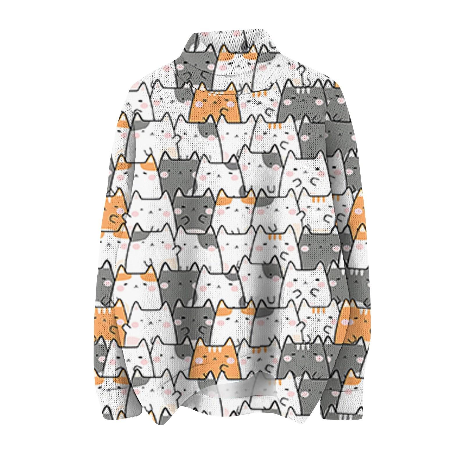 

Женская мода, повседневная водолазка с круглым вырезом и длинными рукавами, в полоску, с принтом, трикотажный топ XL белый