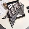 Fashion Print Hair Ribbon Scarf Women Neck Tie Bag Scarfs Satin Silk Skinny Headscarves Ladies Foulard Floral Bands New