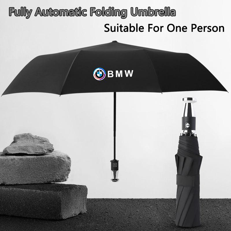 For BMW E46 E90 E60 F30 F10 E39 E36 F20 G30 G20 E87 E92 E91 E30 F11 Car Automatic Folding Windproof Sunshade Umbrella Accessory knpc33