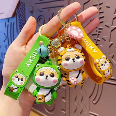 Cartoon Chai Rabbit Keychain Cute Zodiac Shiba Inu Doll Key Ring Bag Pendant