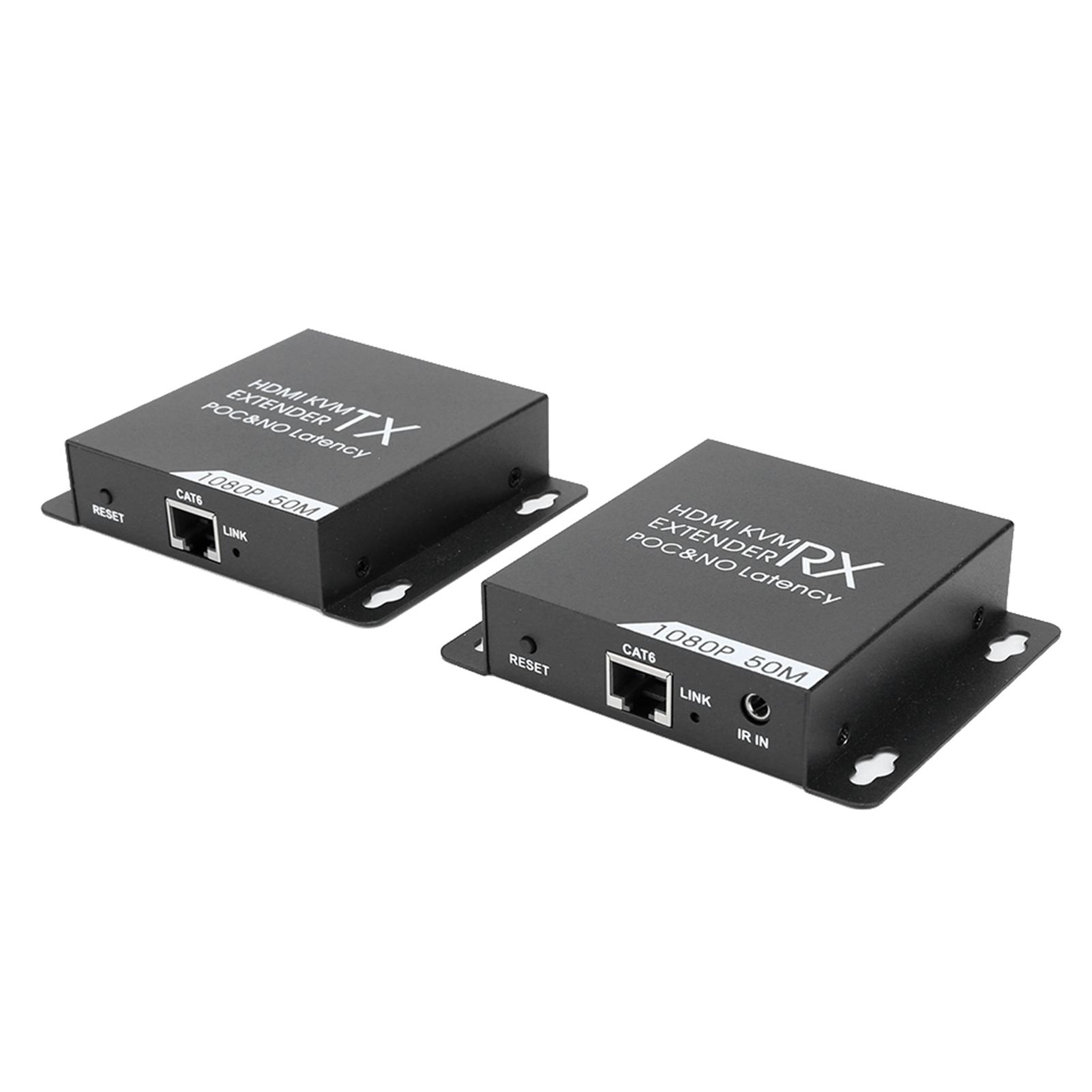 

50M HDMI KVM Удлинитель Поддержка высокой четкости для POC Одностороннее питание 100-240В EU EU Plug