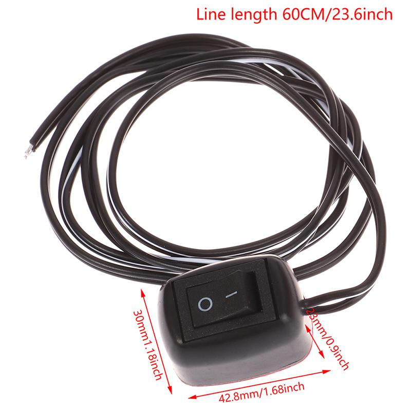New Universal Car Switch Paste Type Toggle Switch With Cable 60cm DC 12V For Fog Ring Drive Lights Neon Lights Pushbutton Switches 3