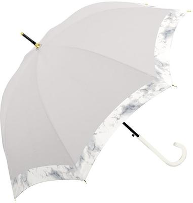 Crux Długi Marmurowy Jasny 124633 Parasol Damski, 60cm, Dwukolorowy, Szary,