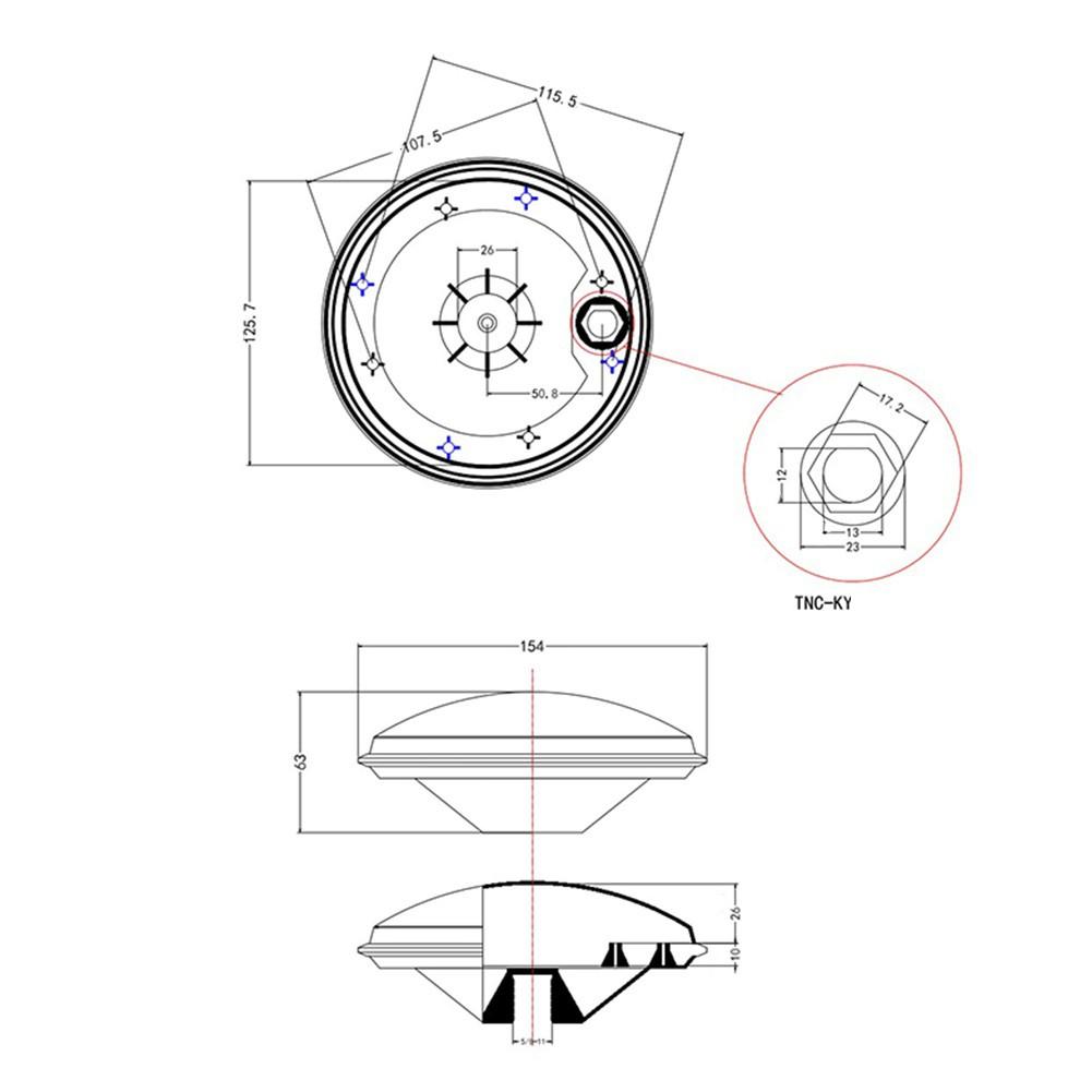 

GNSS antenna shell GPS GLONASS BDS S-BAND High-precision RTK GNSS Antenna shell