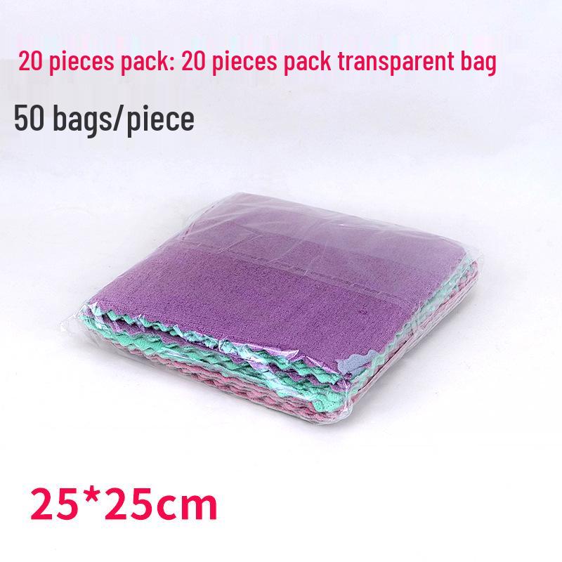 Zweifarbiger doppelseitiger Korallenfleece-Geschirrspüllappen