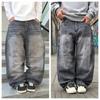 Y2k Washed Vintage Multi-Pocket Workwear Jeans American Street Style Loose Casual Wide Leg Pants Winter Autumn Baggy Trousers