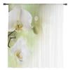 White Phalaenopsis Flower Sheer Curtains for Living Room Decoration Tulle Voile Organza Window Curtains for Kitchen Bedroom