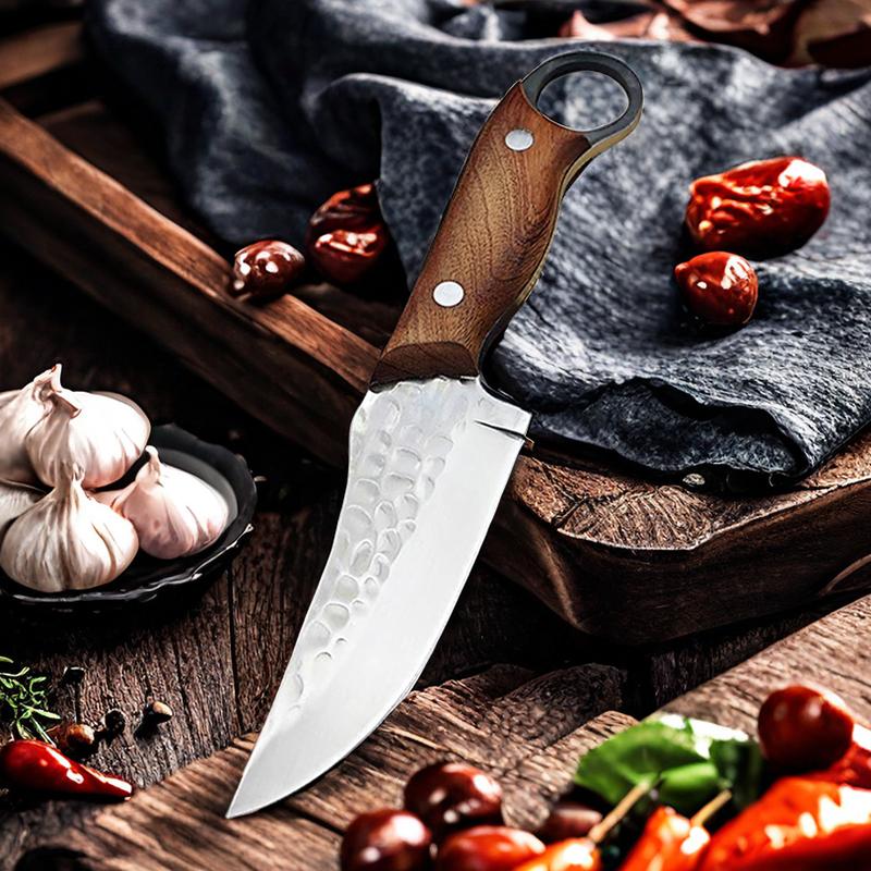 Forged Kitchen Knife Full Tang Meat Cleaver Boning Knife with Wood Handle Chef Slicing Butcher Fish Knife Cooking Cutting Tools