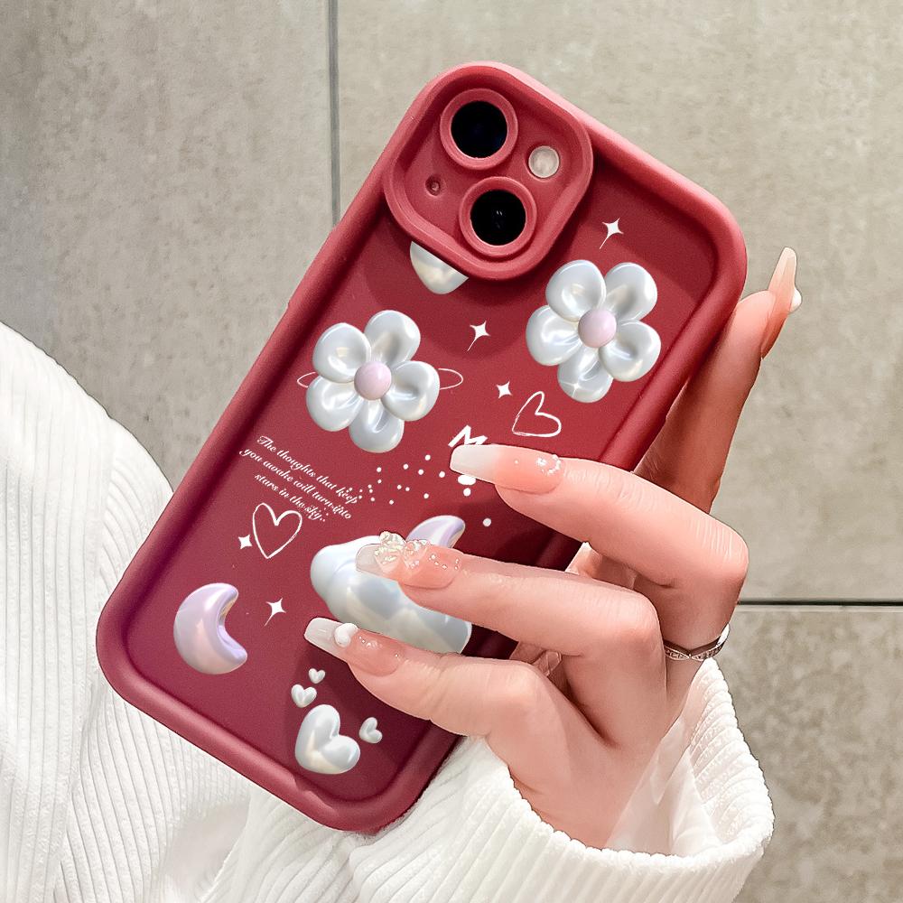 Měkký silikonový čtvercový žebříkový vzor tisku Pouzdro telefonu Plný kryt fotoaparátu Ochranné pryžové pouzdro odolné proti nárazům pro iPhone Infinix Tecno OnePlus