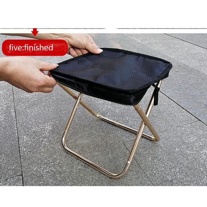 Cheap Aluminum alloy camping barbecue travel folding pony stool | Joom