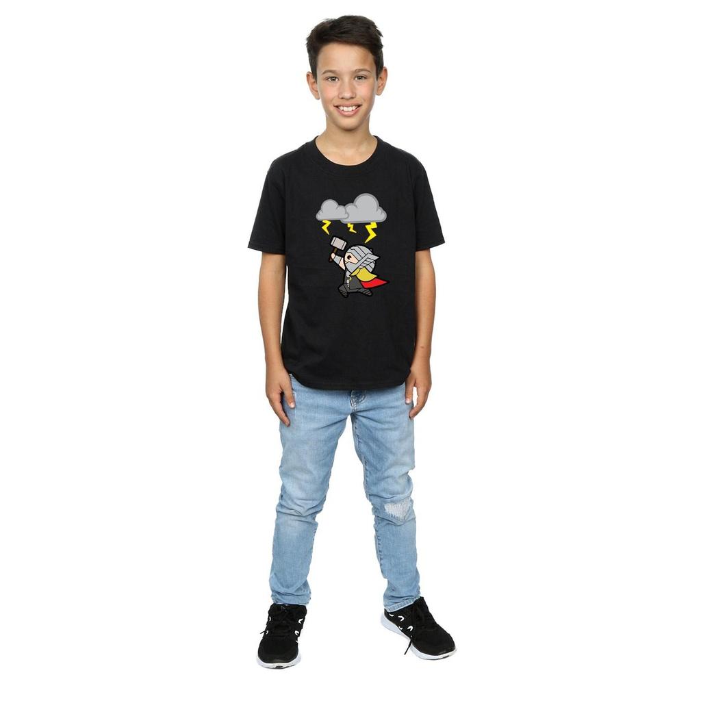 Marvel Boys Kawaii Thor God Of Thunder T-Shirt