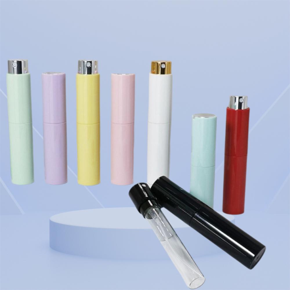 New 10ml Mini Perfume Bottle Refillable Essential Oil Alcohol Empty Cosmetic Containers Spray Rotating Bottle